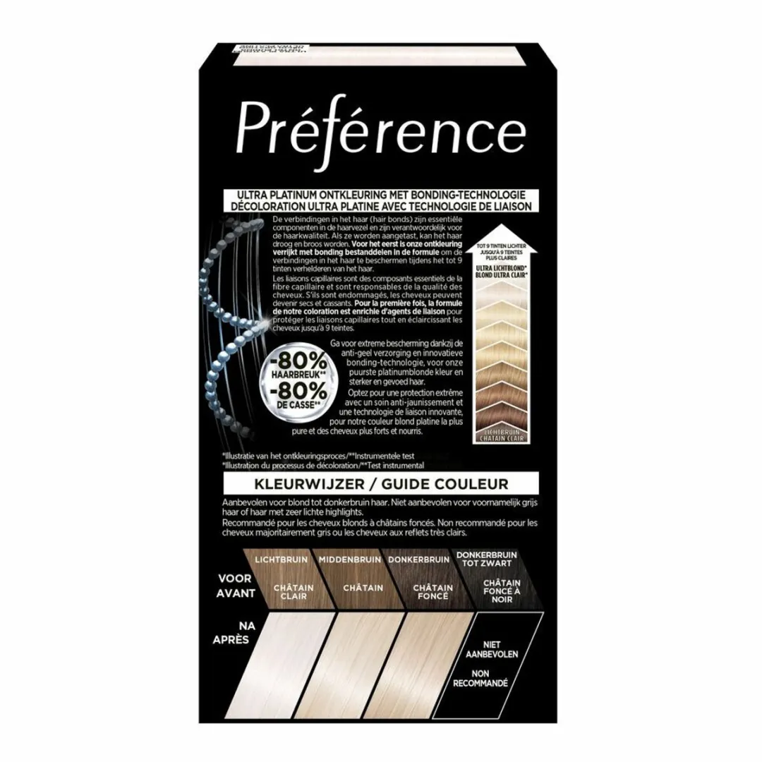 L'Oréal Paris Préférence Le Blonding Ontkleuring Ultra Platinum - 3 Stuks