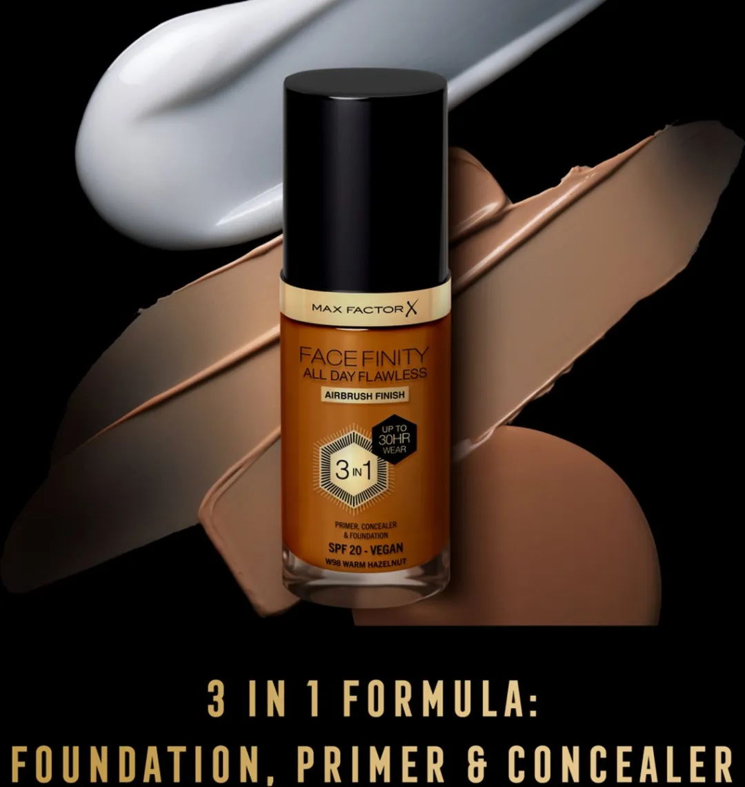 Max Factor Facefinity Foundation W98 Warm Hazelnut 30ml