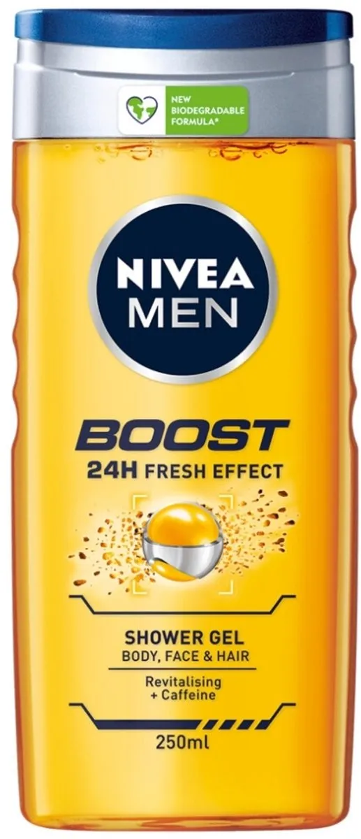 NIVEA Men Boost Douchegel 250ml - 25 Stuks