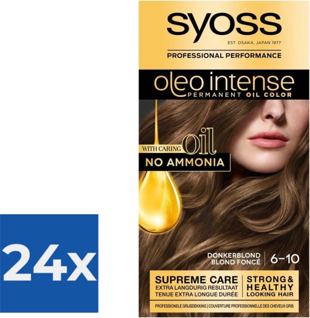 SYOSS Oleo Intense Haarverf 6-10 Donkerblond - 24 Stuks