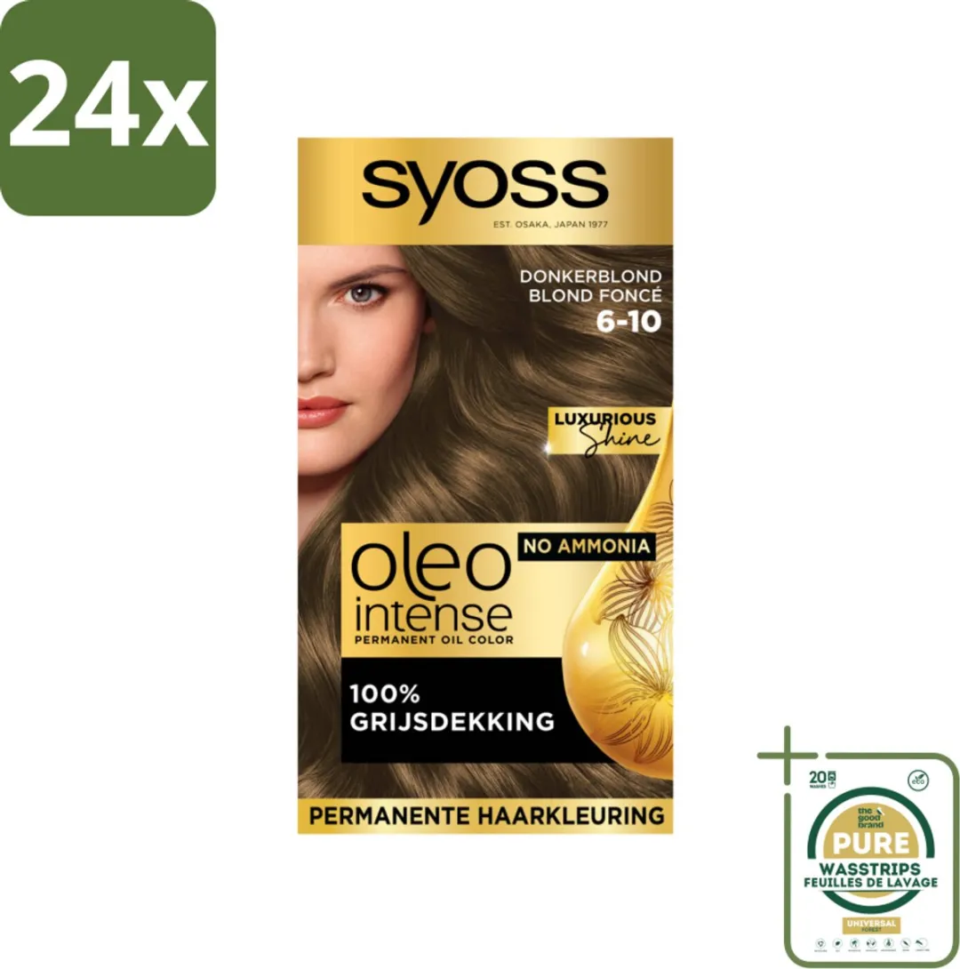 SYOSS Oleo Intense Haarverf 6-10 Donkerblond - 24 Stuks