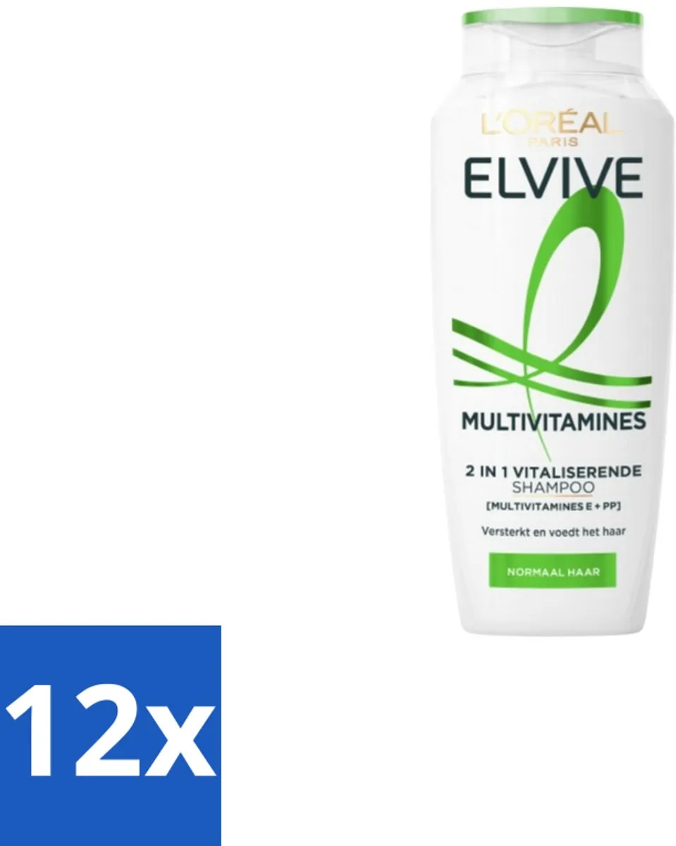 L'Oréal Elvive Multivitamines Shampoo 250ml - 12 Stuks