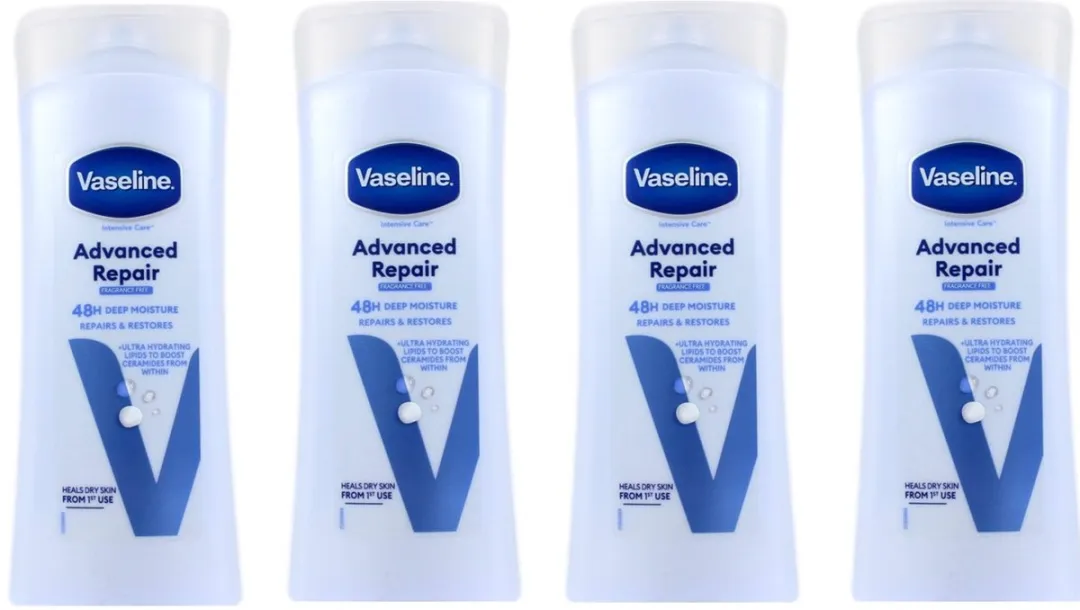 Vaseline Bodylotion Advanced Repair 1600ml - 4 Stuks