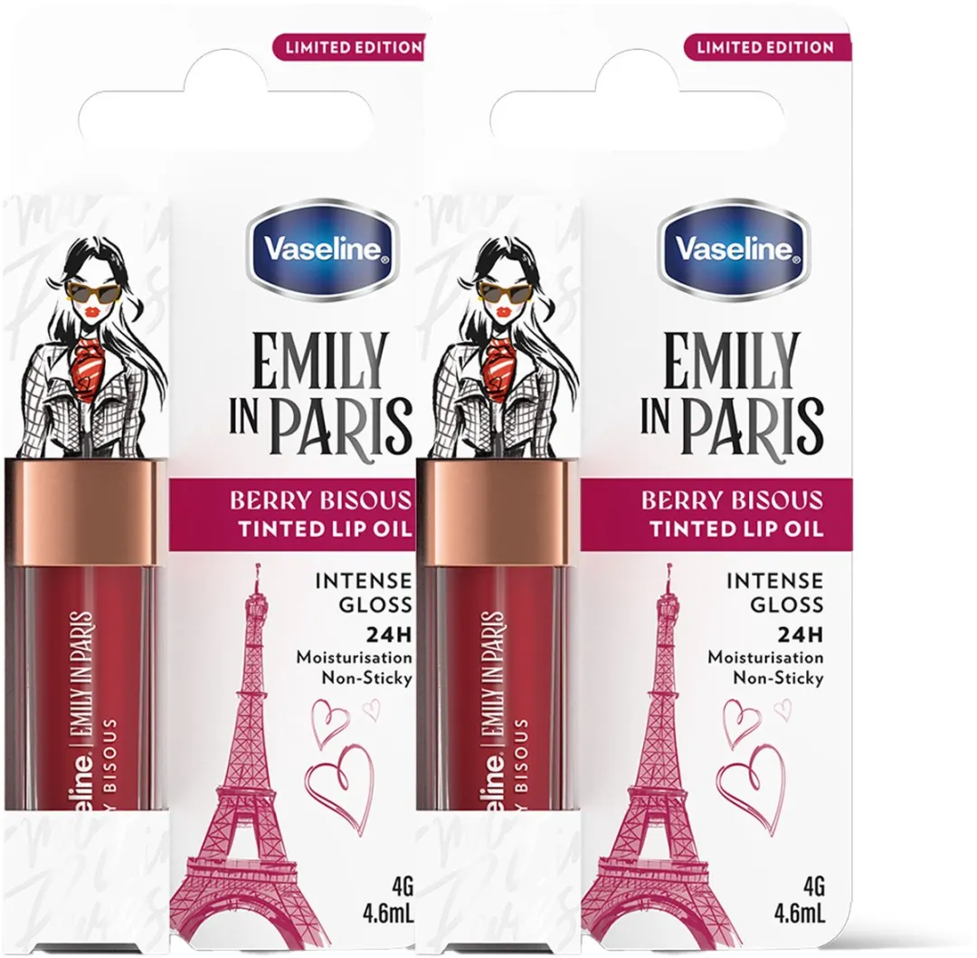 Vaseline x Emily in Paris Lip Oil Berry Bisous