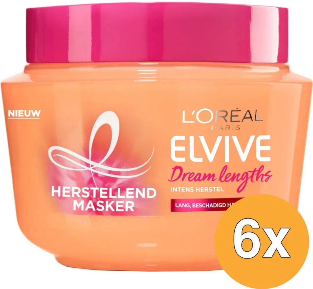 L'Oréal Paris Elvive Dream Lengths Haarmasker 6x300ml