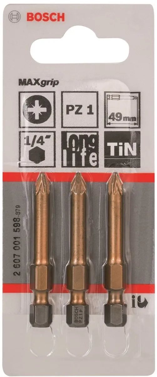 Bosch MAXGRIP/PZ1/49MM Schroevendraaierbits