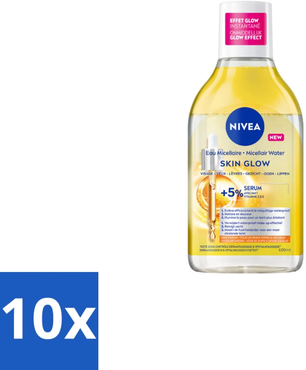NIVEA Micellair Water Serum Verrijkt Stralend 400ml - 10 Stuks