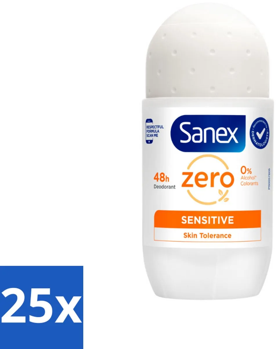 Sanex Deodorant Roller Zero% Sensitive 50ml