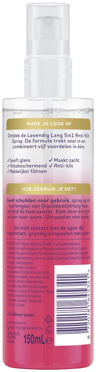 Andrélon Levendig Lang 5-in-1 Anti-Klit Spray 150ml