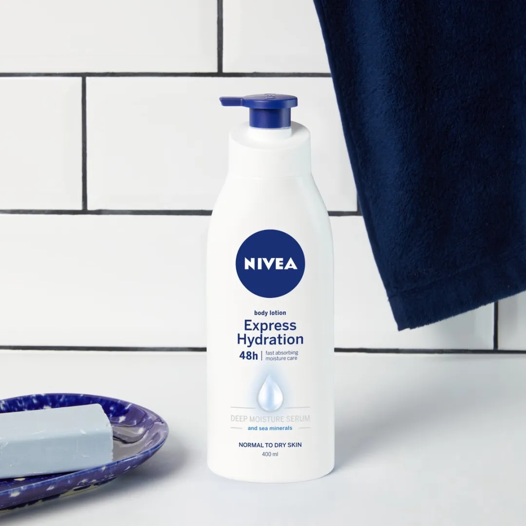 NIVEA Bodylotion Express Hydration 400ml - 6 Stuks