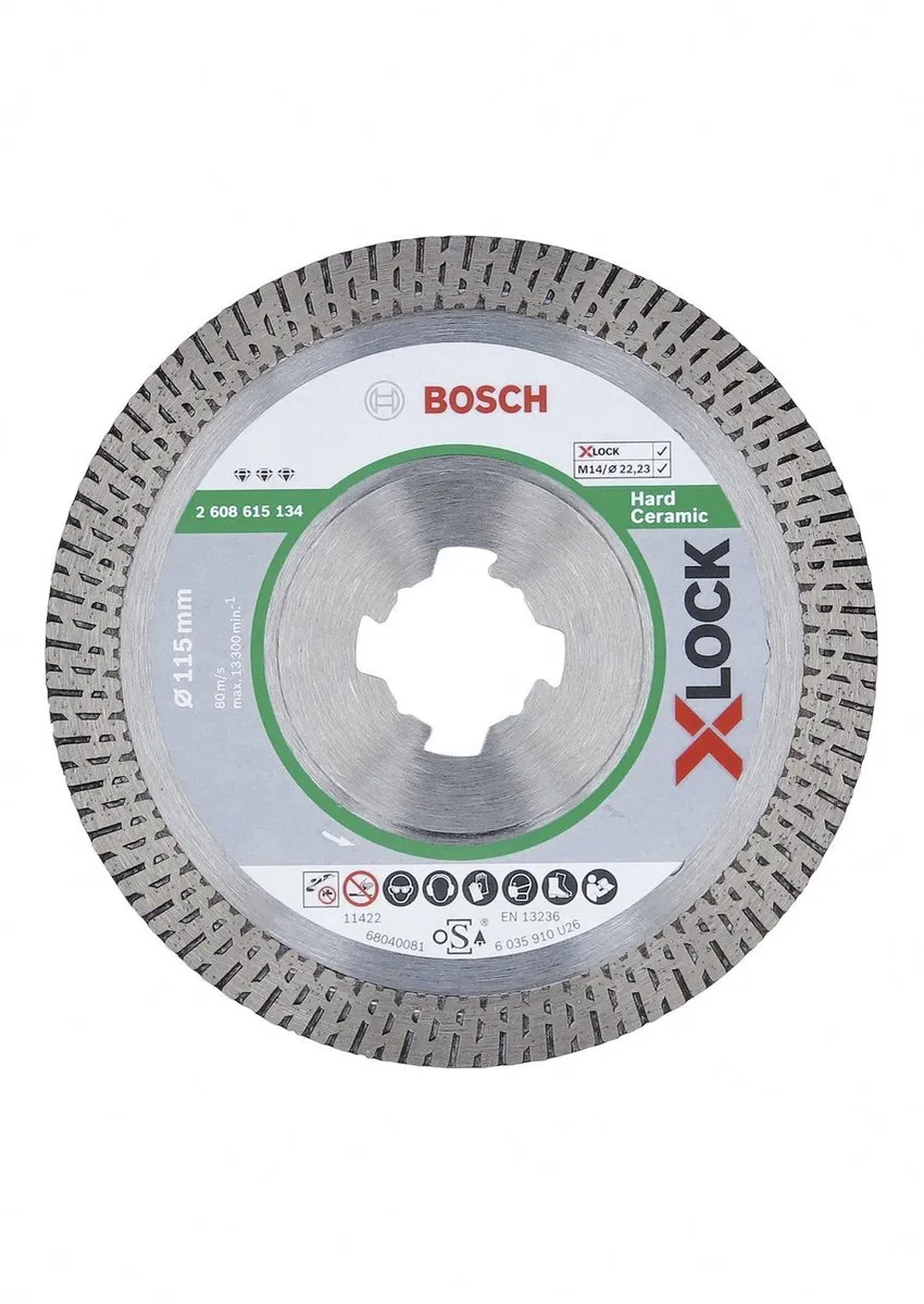 Bosch Accessories 2608615134 Bosch X-LOCK-diamantdoorslijpschijven Best for Hard Ceramic 115 mm Diameter 115 mm 1 stuk(