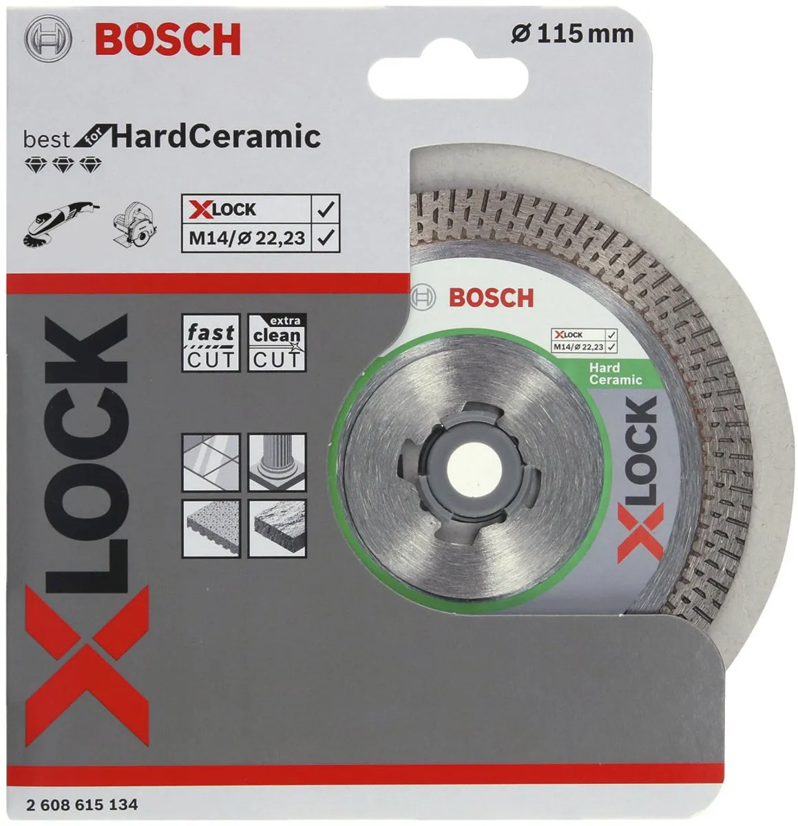 Bosch Accessories 2608615134 Bosch X-LOCK-diamantdoorslijpschijven Best for Hard Ceramic 115 mm Diameter 115 mm 1 stuk(