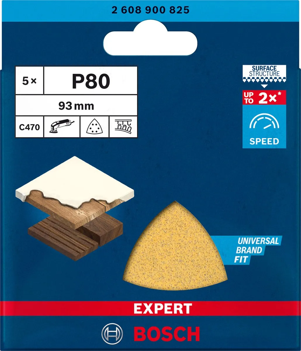 Bosch 5-delige Schuurbladenset 93mm