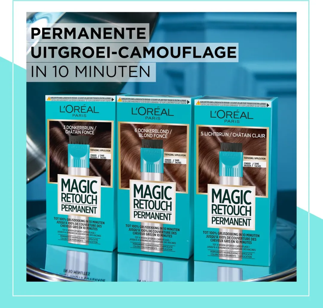 L'Oréal Paris Magic Retouch Permanent 4 Middenbruin - 100g - afbeelding 6 van 6