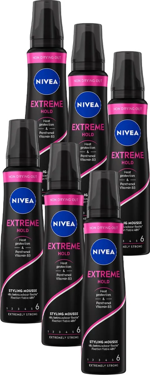 NIVEA Extreme Hold Haarmousse 6x150ml