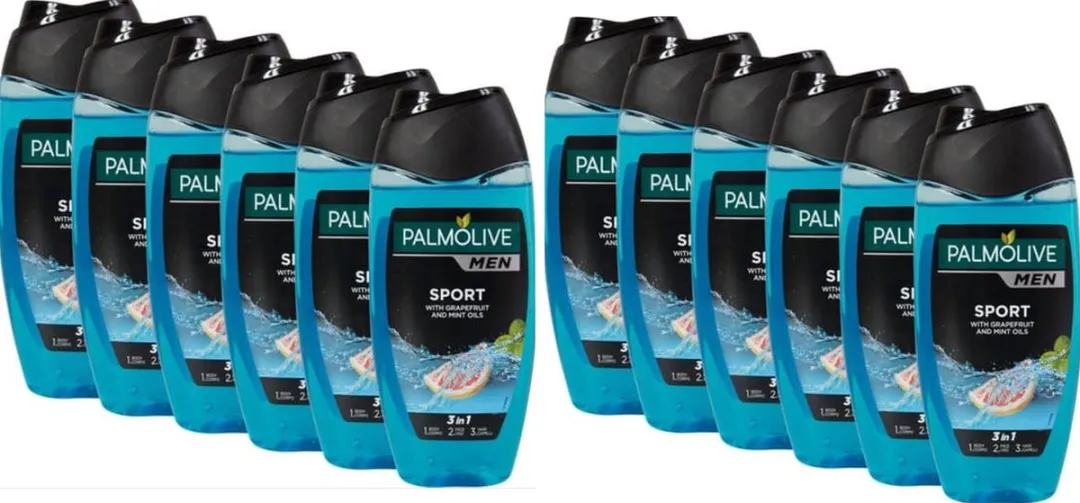 Palmolive Men 3-in-1 Body Face Hair Sport - 12x250ml