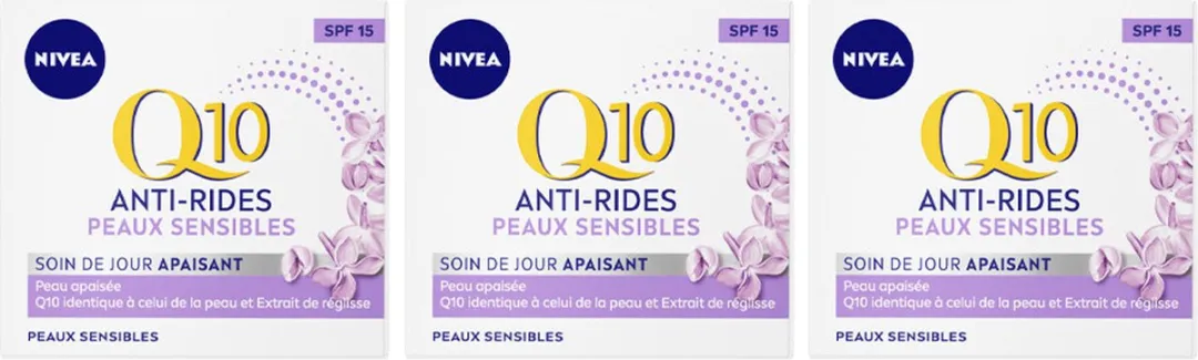 NIVEA Q10 Power Sensitive Dagcrème SPF15 - 150ml (3x50ml) - afbeelding 6 van 6