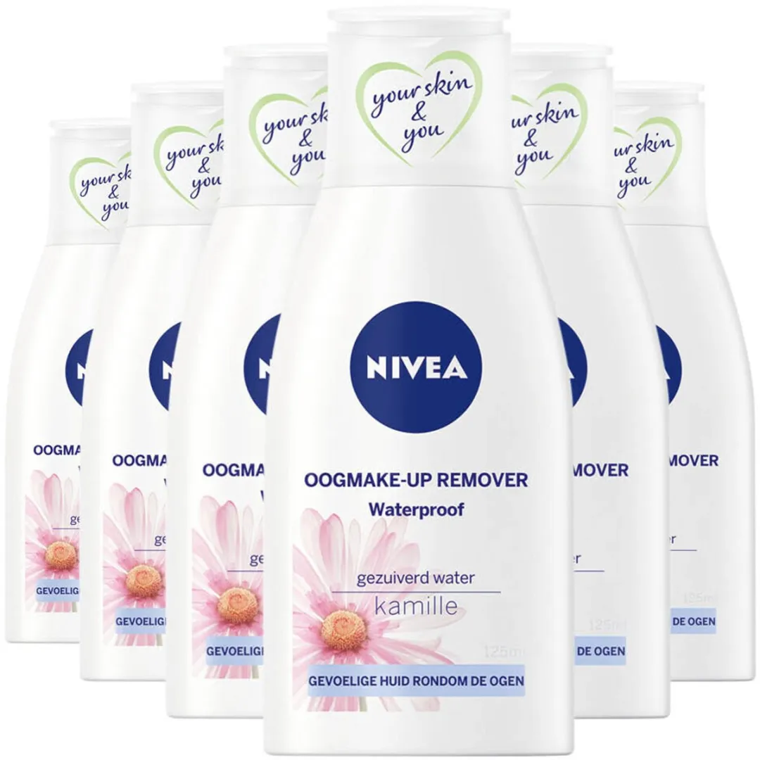 NIVEA Oogmake-Up Remover Sensitive Waterproof 125ml - 6x