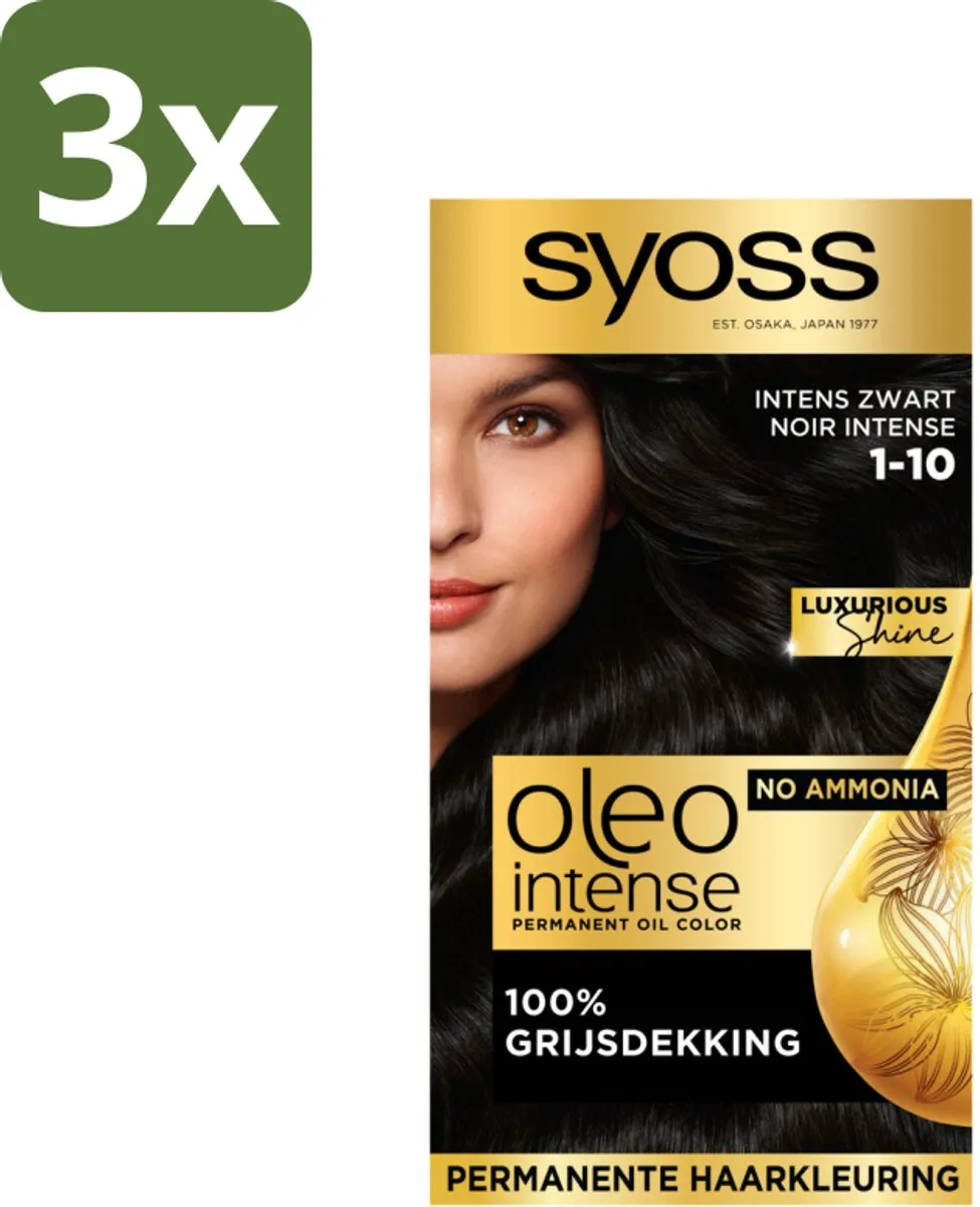 SYOSS Oleo Intense Haarverf 1-10 Intens Zwart - 345ml