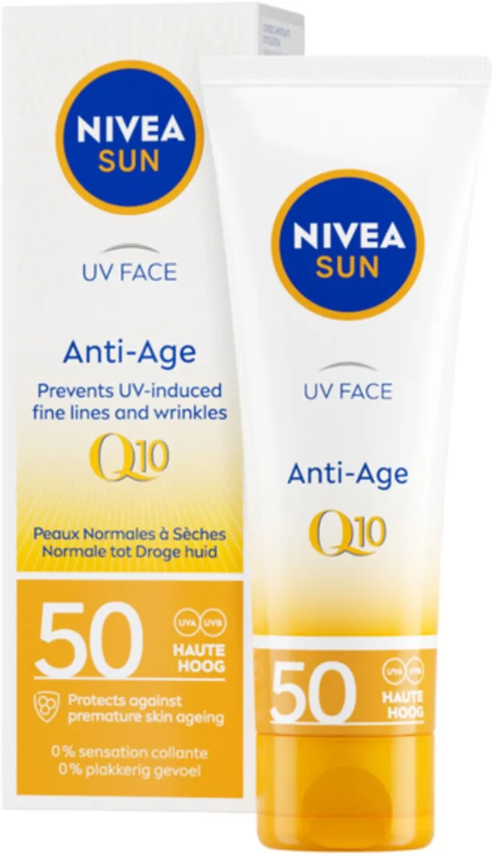 NIVEA Sun Anti-Age Q10 Gezicht Zonnecrème SPF 50 - 3x50ml