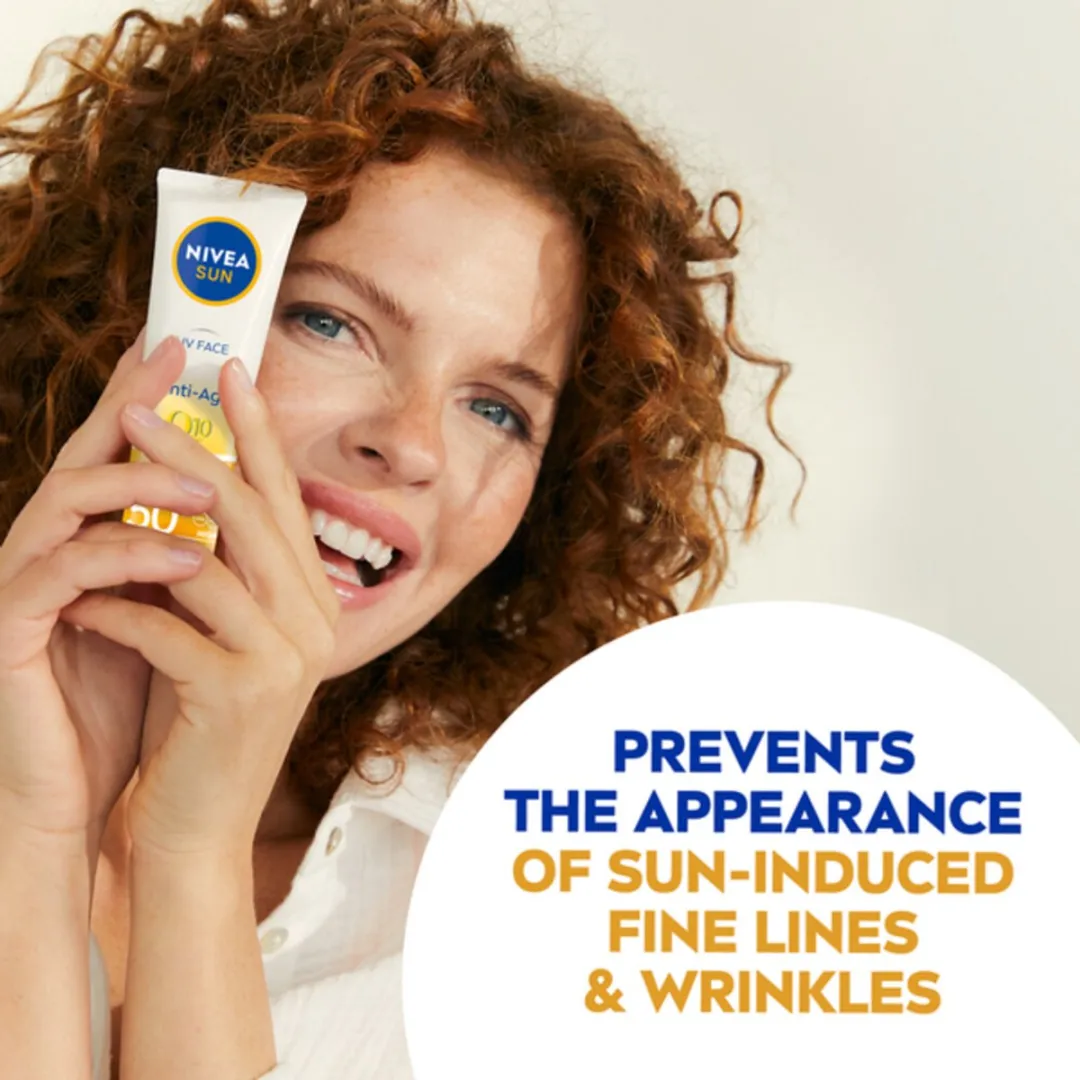 NIVEA Sun Anti-Age Q10 Gezicht Zonnecrème SPF 50 - 3x50ml