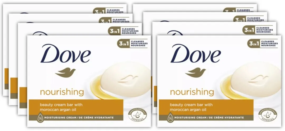 Dove Cream Oil Argan Zeep - 8x90ml