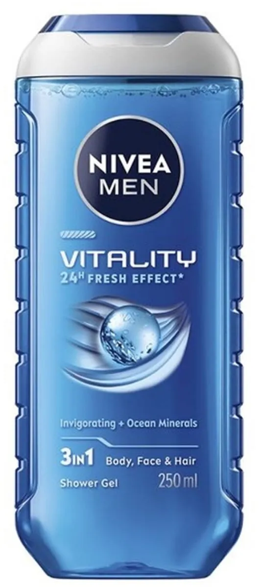 NIVEA Men Vitality 3-in-1 Douchegel 250ml - 10 Stuks