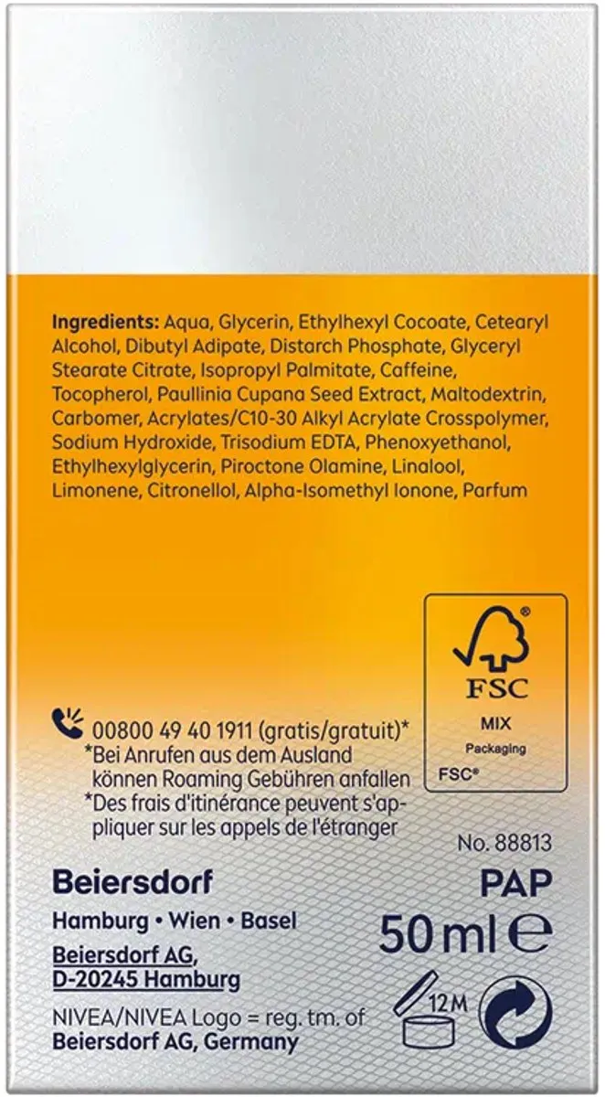 NIVEA Men Energizing Gezichtscrème 50ml