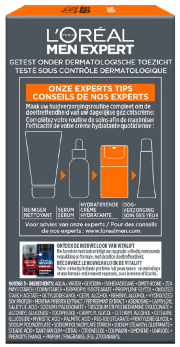 L'Oréal Men Expert Power Age Gezichtscrème 50ml - 3 Stuks