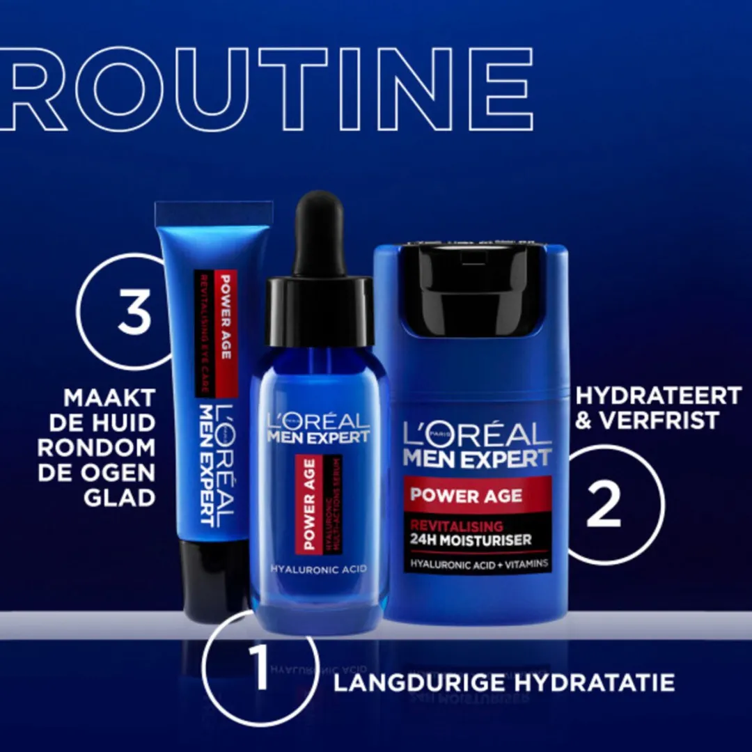 L'Oréal Men Expert Power Age Gezichtscrème 50ml - 3 Stuks