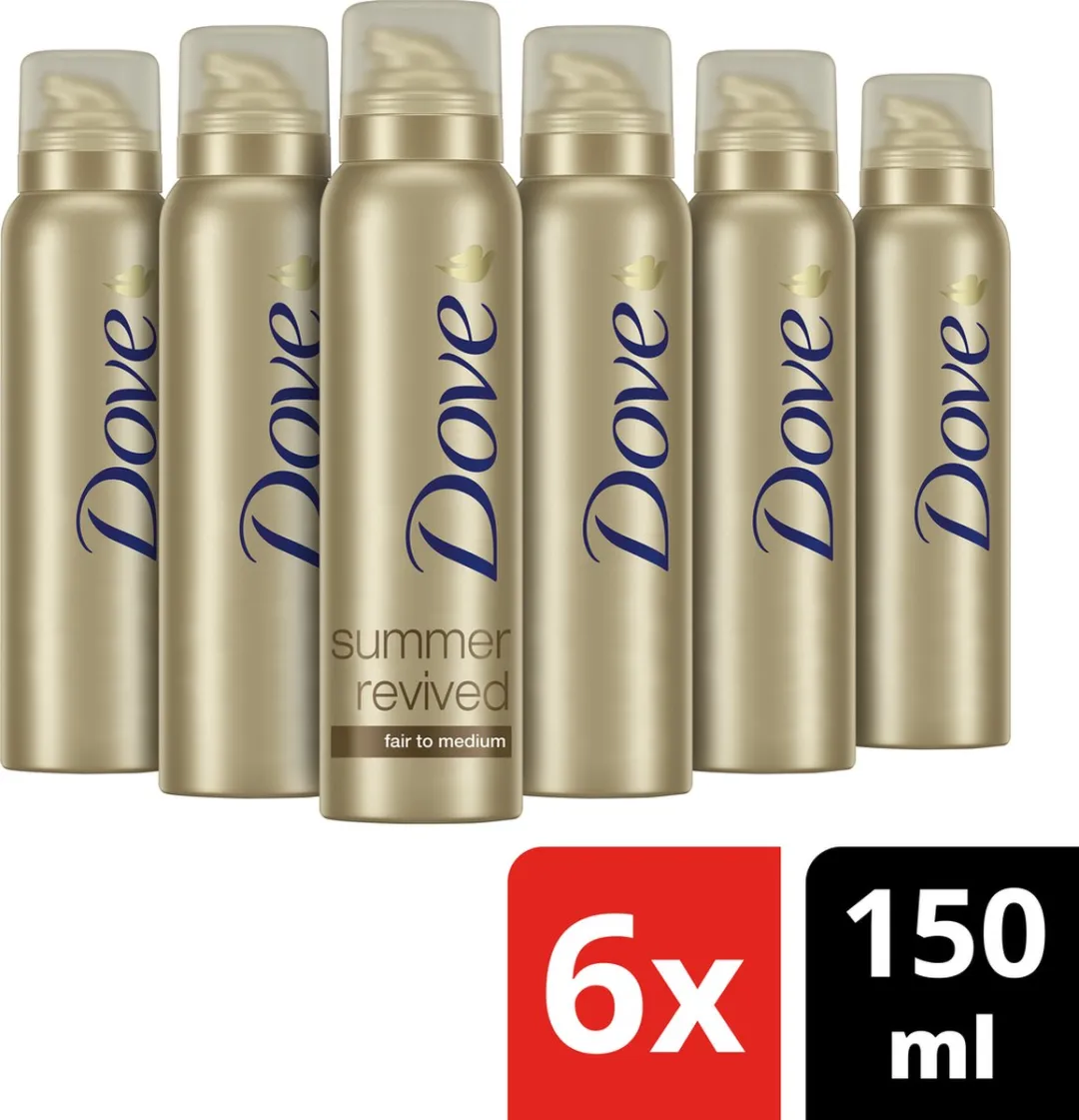 Dove DermaSpa Zelfbruiner Tanning Mousse Fair-Medium 150ml