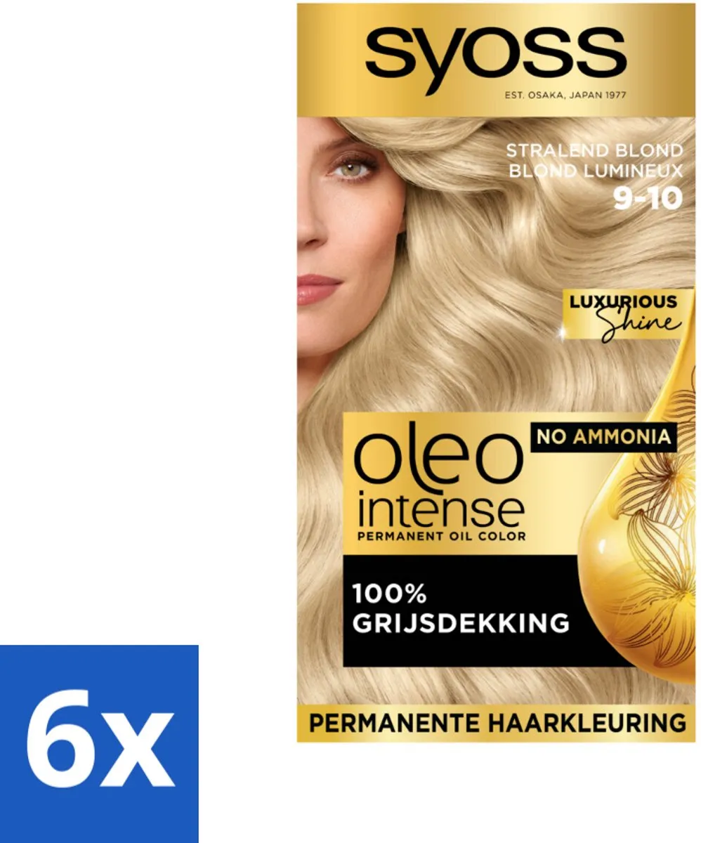 SYOSS Oleo Intense Haarverf 9-10 Stralend Blond - 690ml (6x115ml)