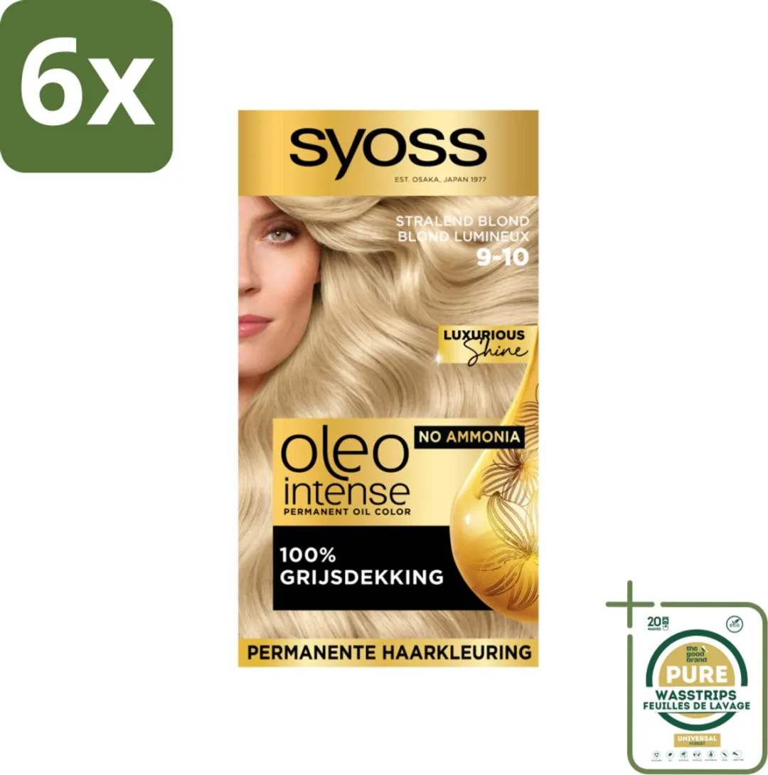 SYOSS Oleo Intense Haarverf 9-10 Stralend Blond - 690ml (6x115ml)