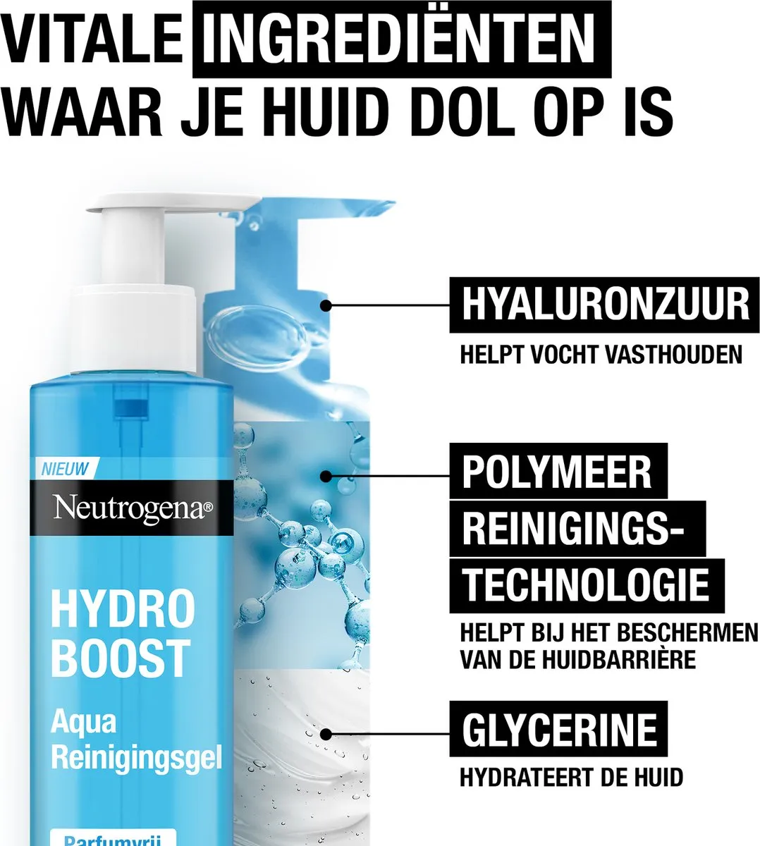 Neutrogena Aqua Cleansing Gel Hydra Boost 200ml - Ongeparfumeerd - afbeelding 6 van 6