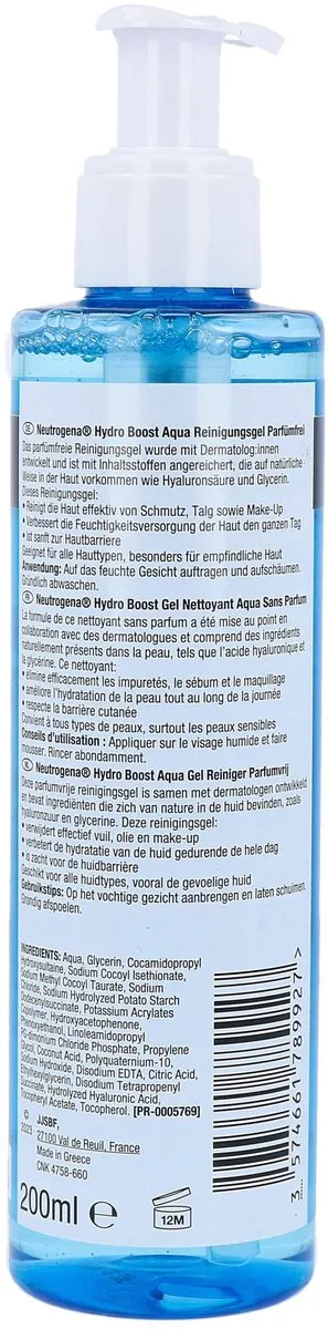 Neutrogena Aqua Cleansing Gel Hydra Boost 200ml - Ongeparfumeerd