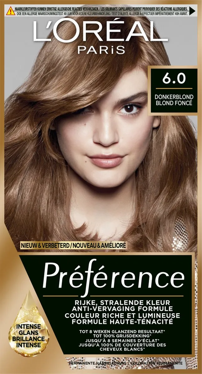 L'Oréal Paris Préférence 6 Donkerblond Haarverf 996ml
