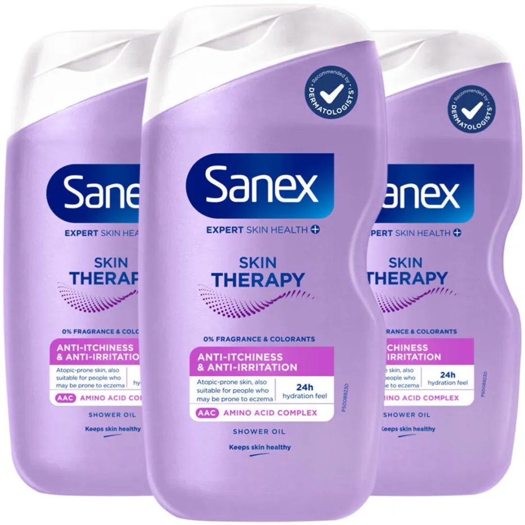 Sanex Skin Therapy Douchegel Anti-Irritatie 450ml - 3 Stuks
