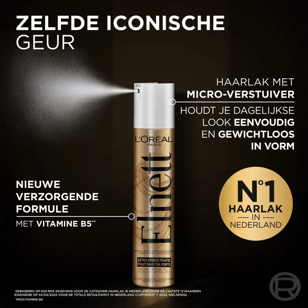 L'Oréal Elnett Extra Sterke Fixatie Haarspray 300ml - 6 Stuks