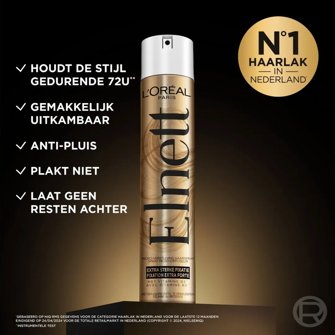 L'Oréal Elnett Extra Sterke Fixatie Haarspray 300ml - 6 Stuks