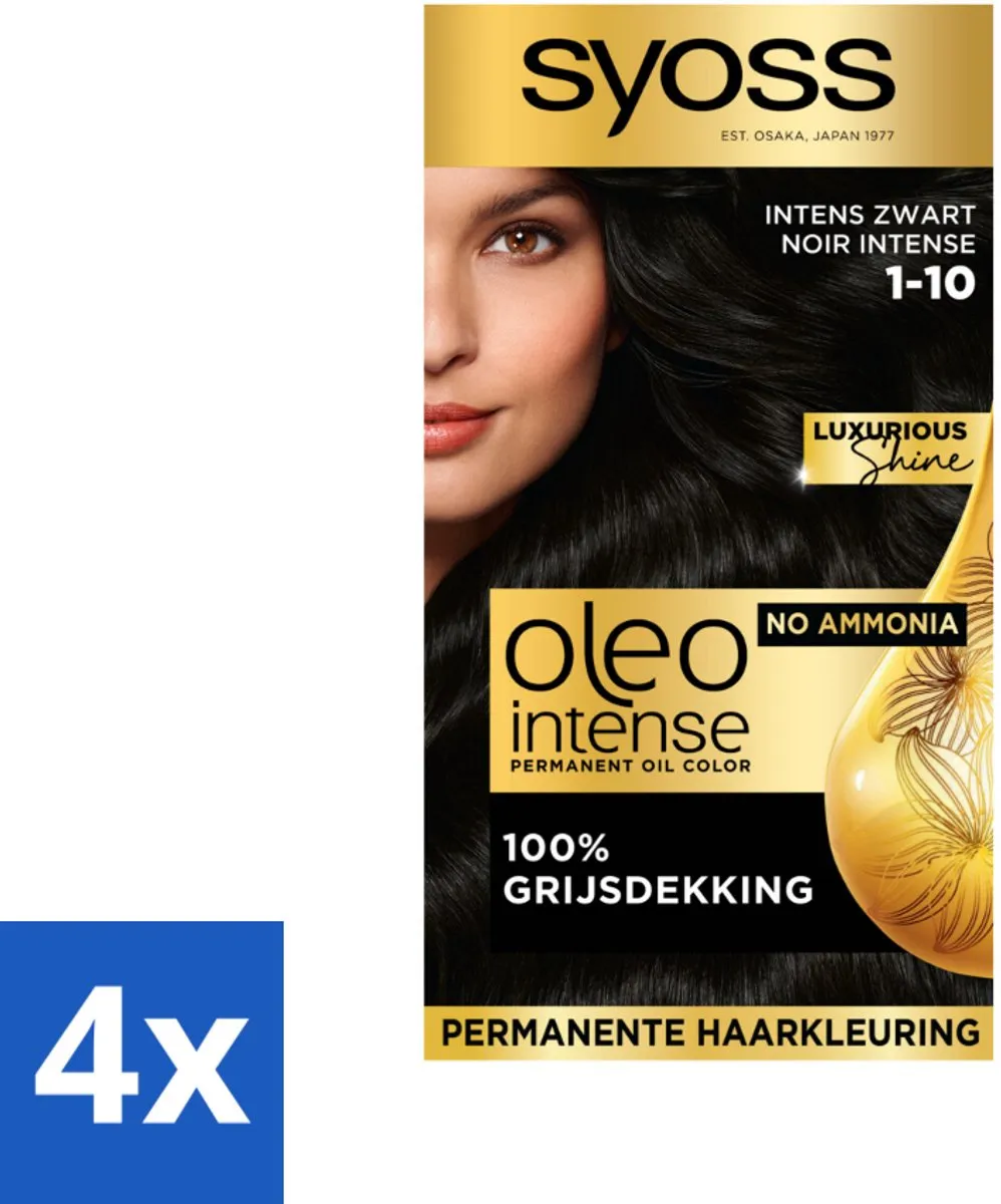 SYOSS Oleo Intense Haarverf Intens Zwart - 460ml (4x115ml)
