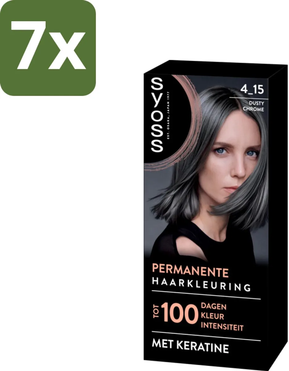 SYOSS Coloration 4-15 Dusty Chrome Haarverf - 7 Stuks
