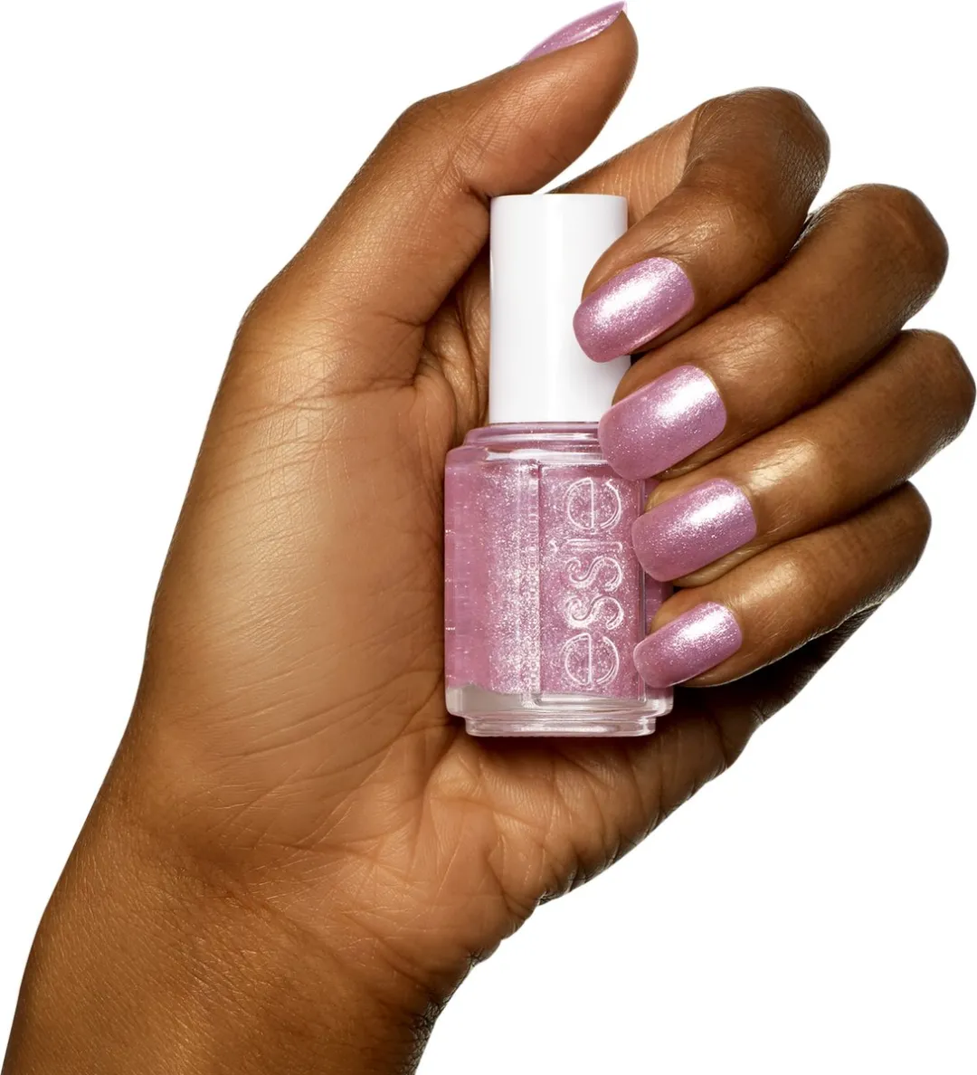 essie 514 Birthday Girl Glitter Top Coat 13,5ml - Roze