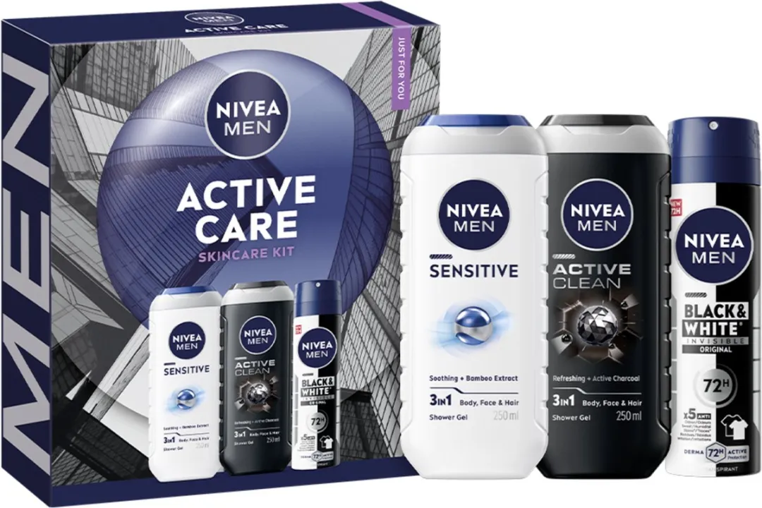 NIVEA MEN Active Care Geschenkset - 650ml - 3 Stuks