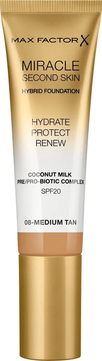 Max Factor Miracle Second Skin Foundation 08 Medium Tan