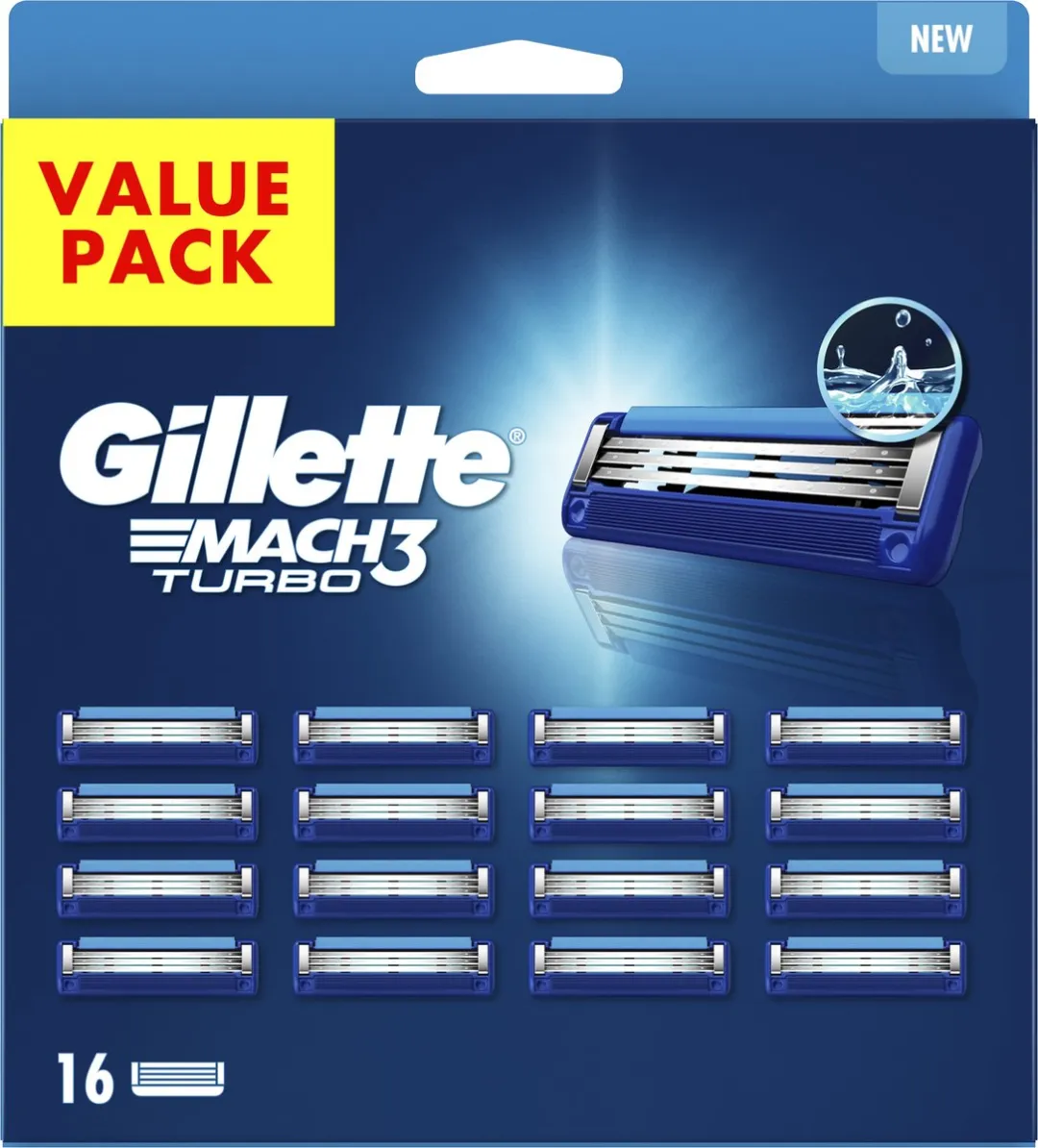 Gillette Mach3 Turbo Scheermesjes - 16 Stuks - afbeelding 6 van 6