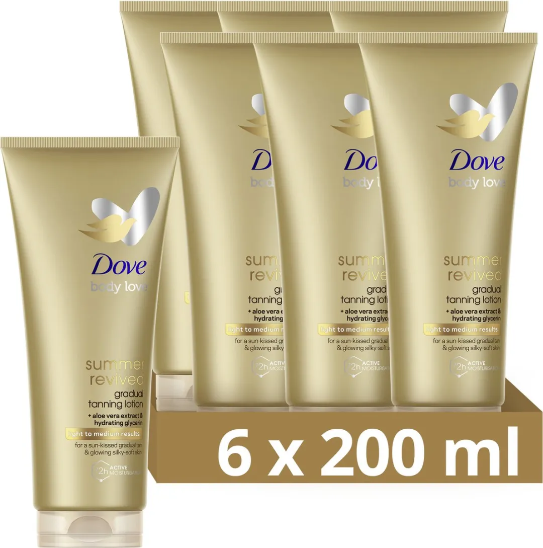 Dove Body Love Summer Revived Zelfbruinende Bodylotion - 6x200ml