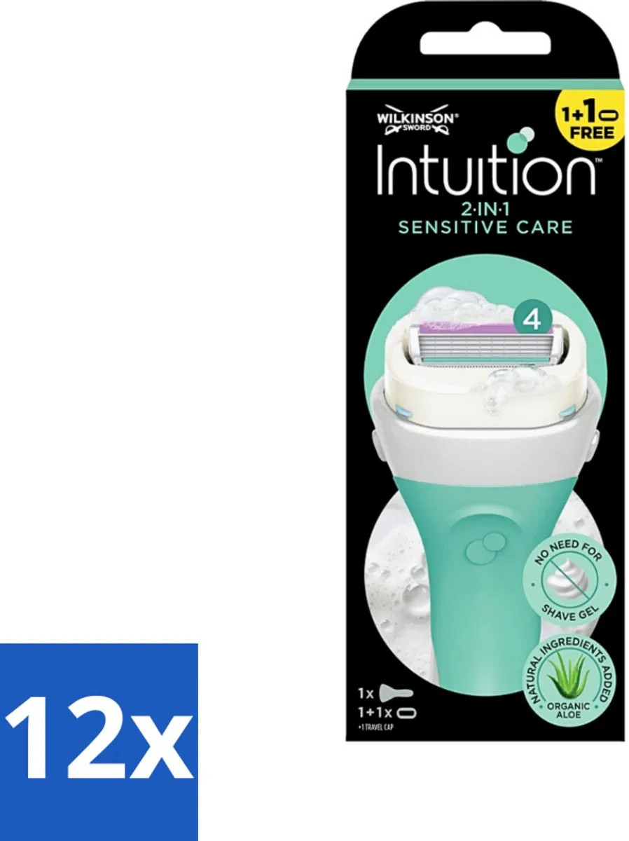 Wilkinson Sword Intuition Sensitive Care Scheermes 12x - Blauw