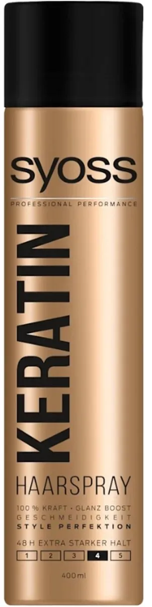 SYOSS Keratin Hold Haarspray 400ml - 4 Stuks