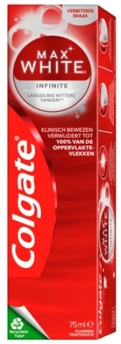 Colgate Max White Infinite Tandpasta 75ml - 10 Stuks