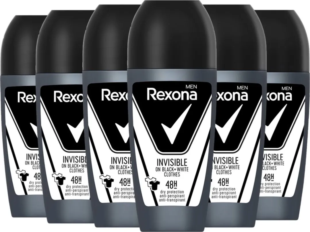 Rexona Men Deo Roller Invisible 300ml - 6 Stuks